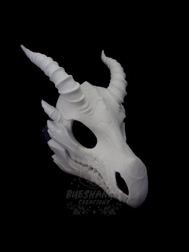 Dragon Skull Mask - Full - Unpainted Blank