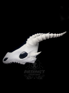 Dragon Skull Mask - Half - Unpainted Blank