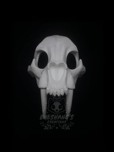 Sabertooth Skull Mask - Half