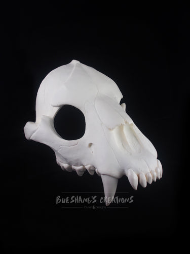 Bear Skull Mask - Half- Unpainted Blank