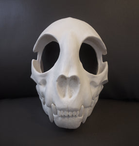 Cat Skull Mask - Full - Unpainted Blank