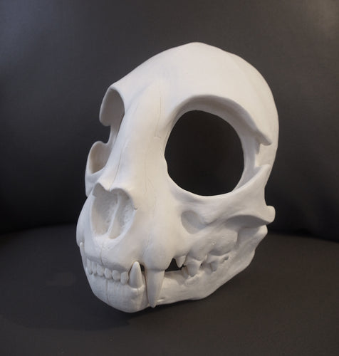 Cat Skull Mask - Full - Unpainted Blank