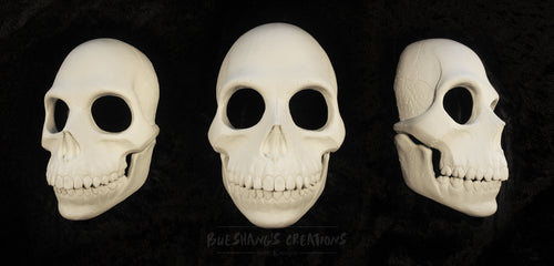 Human Skull Mask - Full - Unpainted Blank