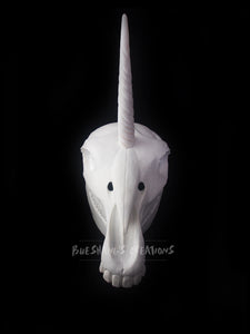 Unicorn Skull Mask - Full - Unpainted Blank