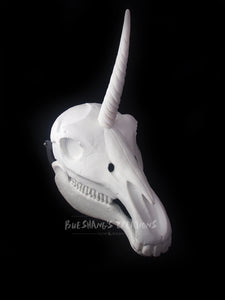 Unicorn Skull Mask - Full - Unpainted Blank